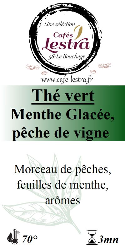 Thé Vert -menthe glacé pêche de vigne