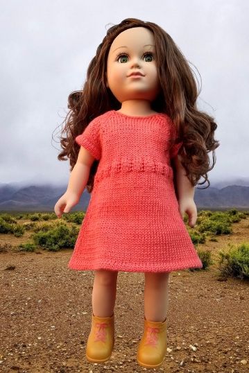 Amber. Doll Dress Pattern For Mid Gauge Knitting Machine.