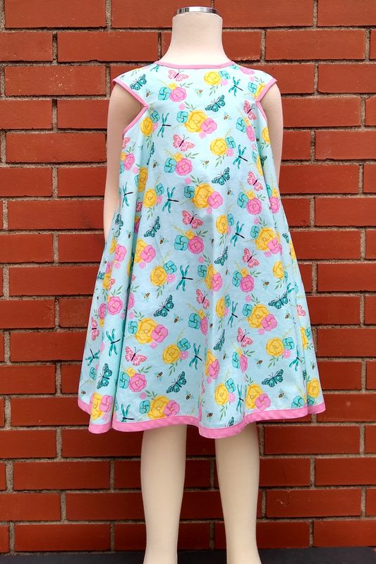 Vintage Inspired Toddler A Line Dress With Cap Sleeve Sewing Pattern Size 2 To 10 Years.