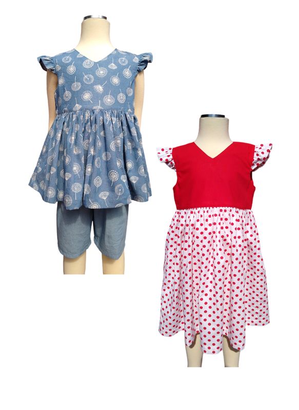 Aster. Dress, Top and Pants. Sewing Pattern