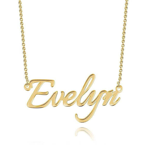 Colares personalizados com nome - Colar com nome em ouro 14K - Idéias para presentes de Natal para ela