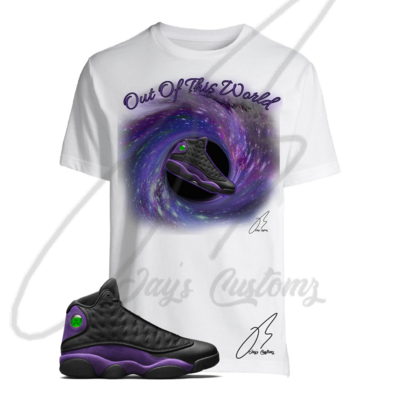 Out Of This World T-Shirt To Match Jordan Retro 13 Court Purple