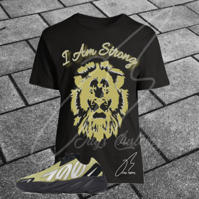 I Am Strong Lion Graphic T-Shirt To Match Boost MNVN Resin