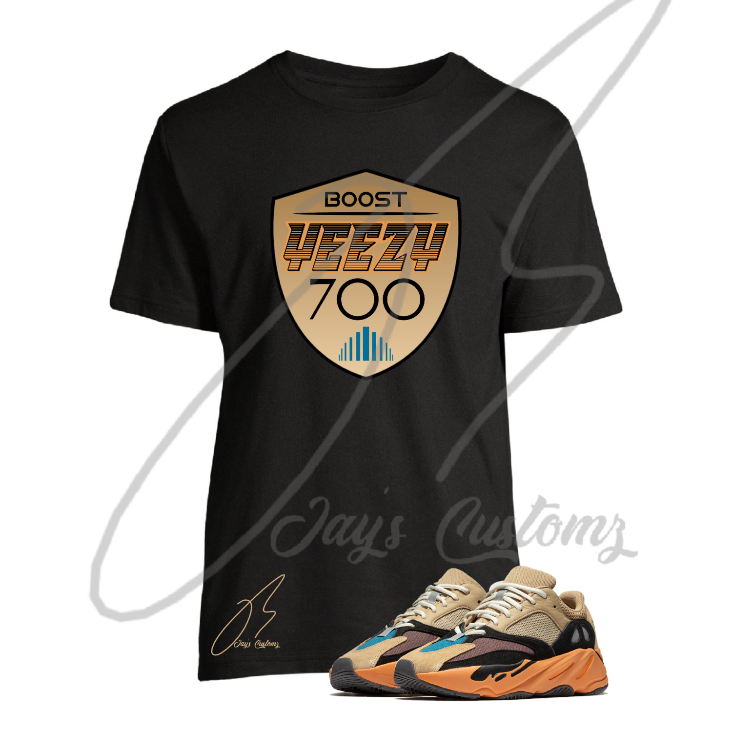 700 Shield Graphic T-Shirt To Match Yeezy 700 Boost Enflame Amber