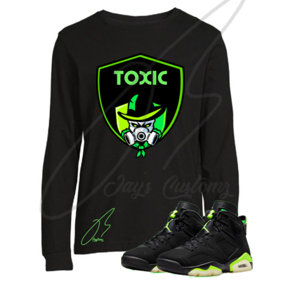 Toxic Man Graphic T-Shirt To Match Jordan Retro 6 Electric Green