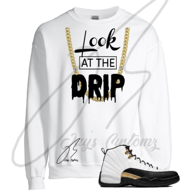 Look At The Drip Graphic Sweatshirt To Match Jordan Retro 12 Royalty/Taxi