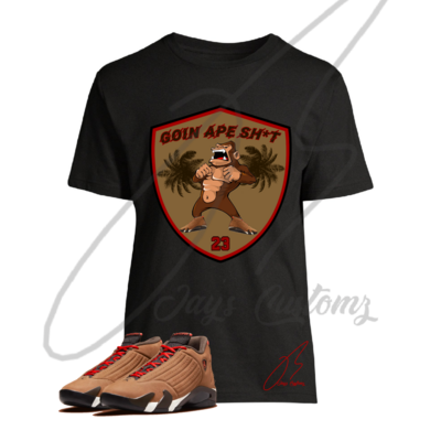 Going Ape Shit Graphic T-Shirt To Match Jordan Retro 14 Winterized Achaeo Brown
