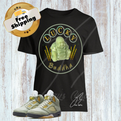 Lucky Buddha T-Shirt To Match Jordan Retro 5 Jade Horizon
