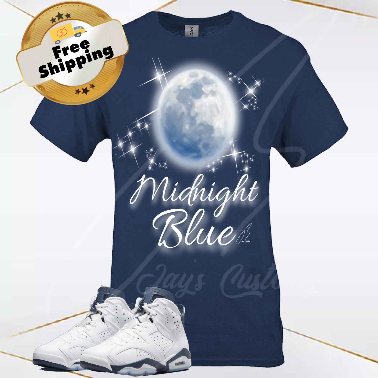 Midnight Blue Shirt To Match Jordan Retro 6 Midnight Navy Blue