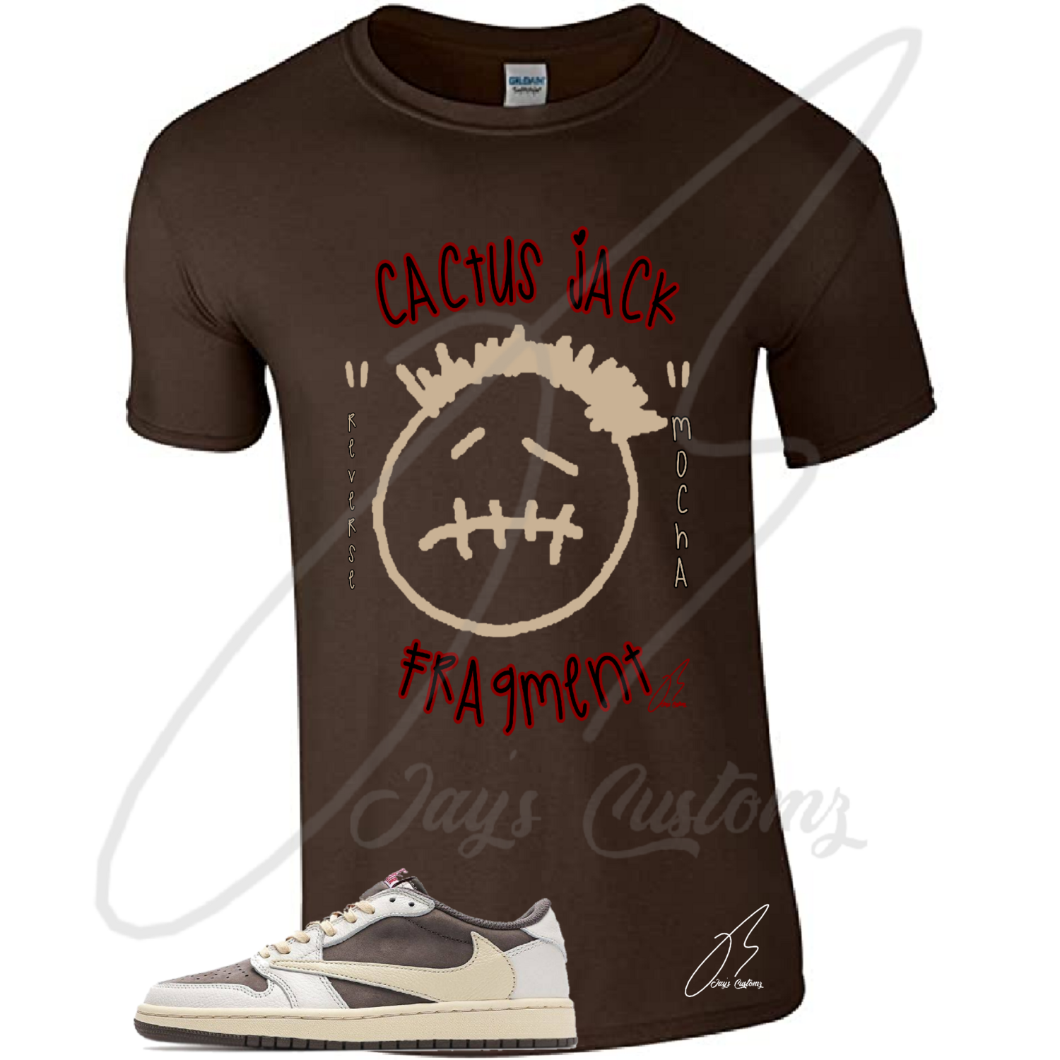 Shirt To Match Jordan 1 Low Travis Scott Reverse Mocha