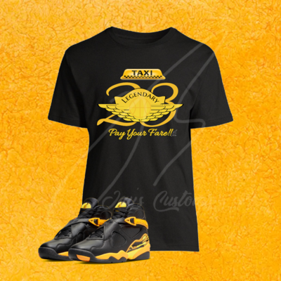 Jordan Retro 8 Taxi Opti Pollen Yellow Matching Shirt 23 Wing