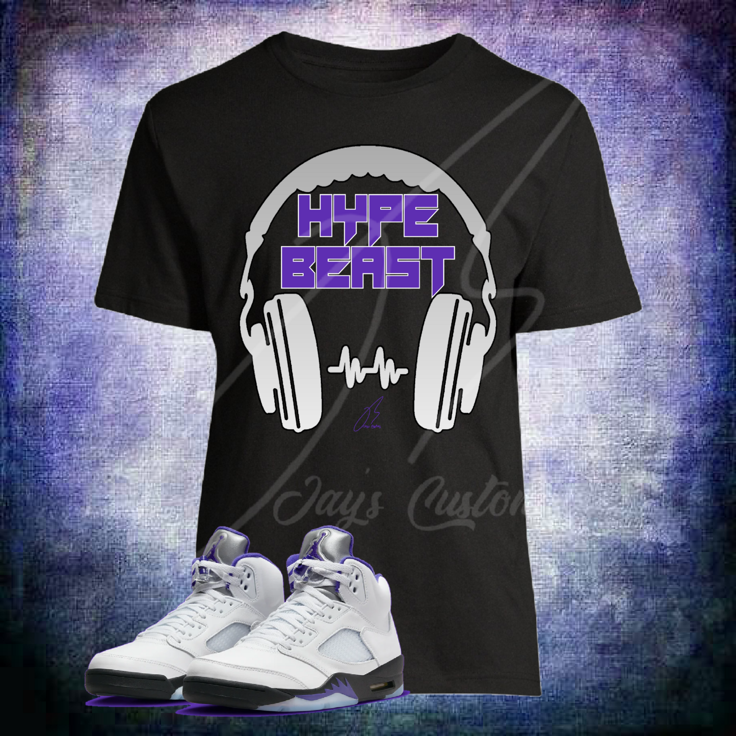 Jordan Retro 5 Concord Matching Shirt Hype Beast