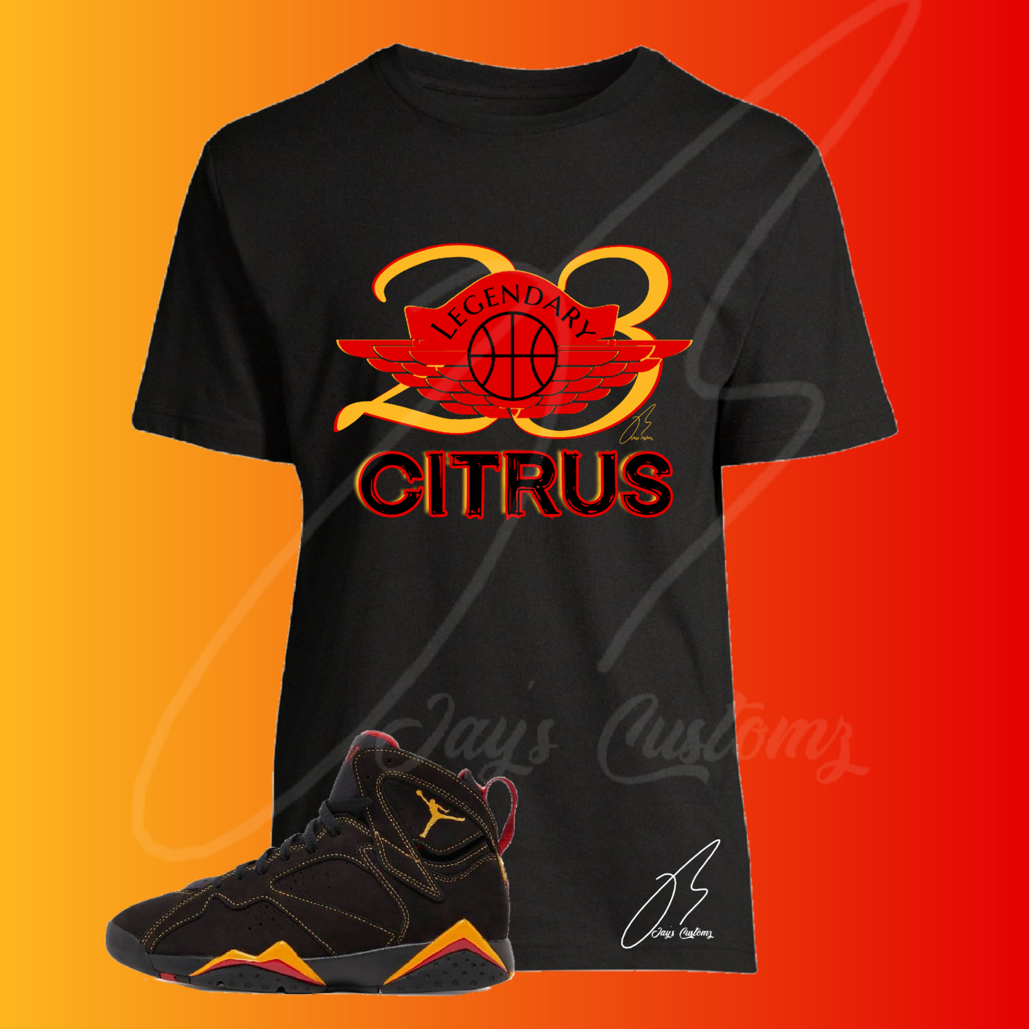 Jordan Retro 7 Citrus,23 Wing Graphic Tee