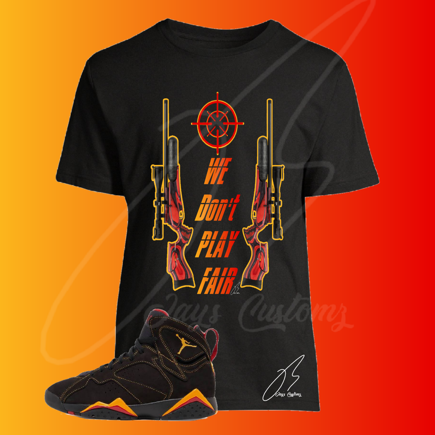 Jordan Retro 7 Citrus,We Don&#39;t Play Fair Graphic Tee