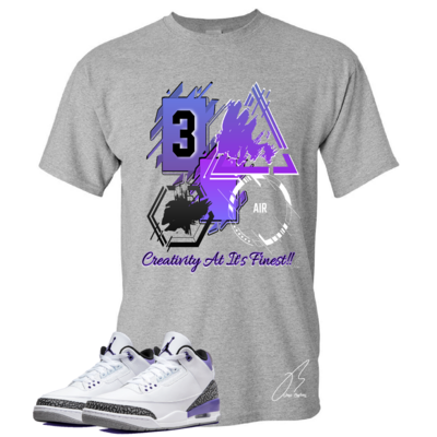 Jordan Retro 3 Dark Iris Matching Shirt