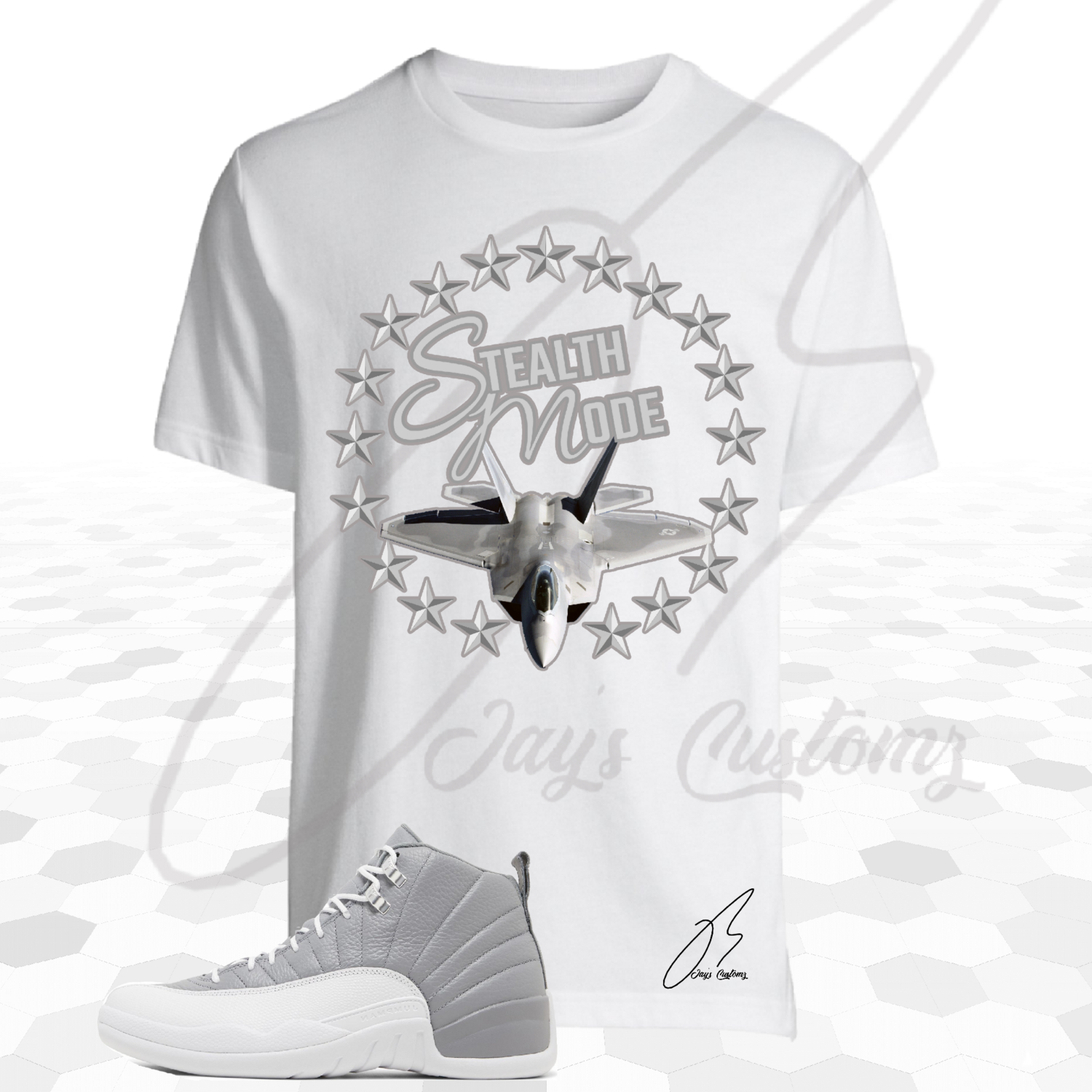 Stealth Mode Shirt To Match Jordan Retro 12 Stealth Grey