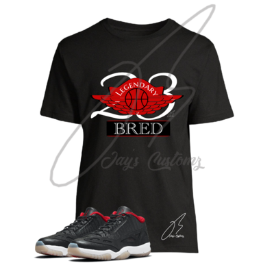Jordan Retro 11 Bred Matching Shirt/23 Wing