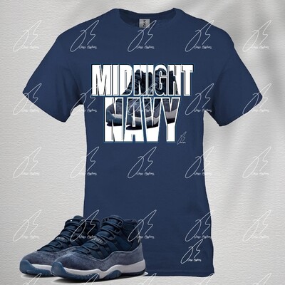 Jordan 11 Velvet Midnight Navy Matching Shirt, Sweatshirt, &amp; Hoodie/Reflect