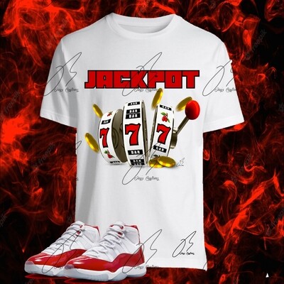 Jordan 11 Cherry Red Matching Shirt,Hoodie,Sweatshirt, Jackpot Graphic Tee