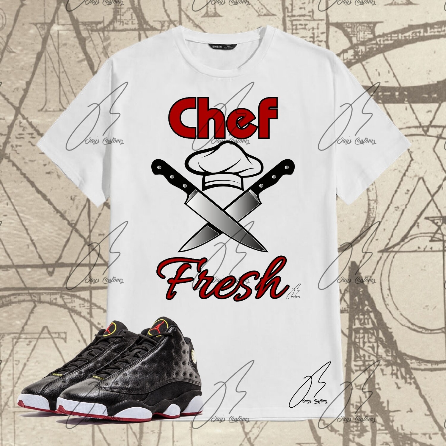Jordan 13 Playoffs Matching Hoodie,Sweatshirt,Chef Fresh Graphic Tee