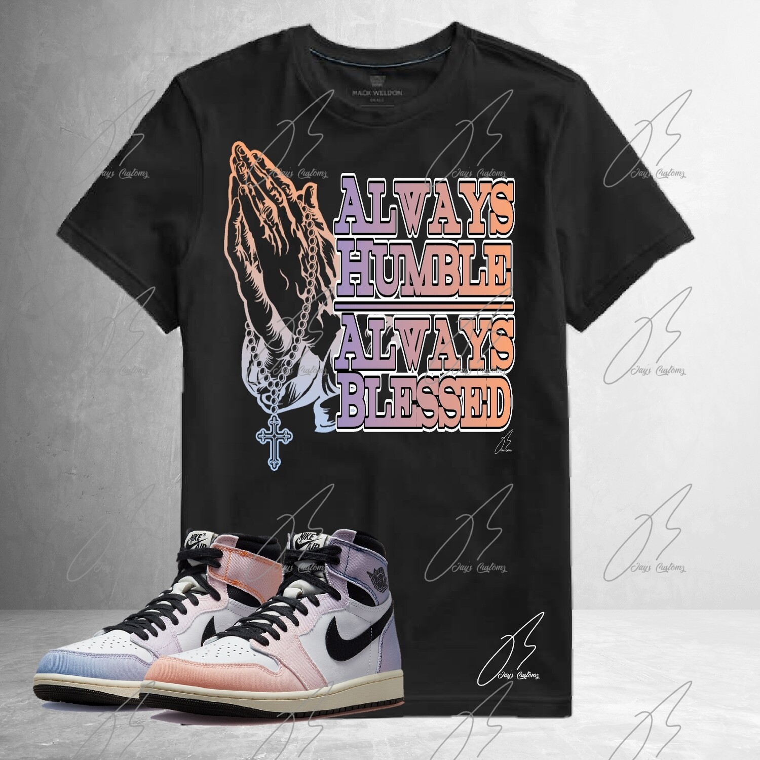 Jordan 1 Skyline Matching,T-Shirt,Sweatshirt,Always Blessed Graphic Tee