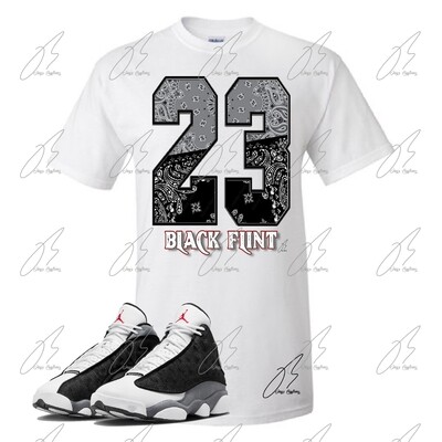 Jordan 13 Black Flint Matching T-Shirt,23 Graphic Tee