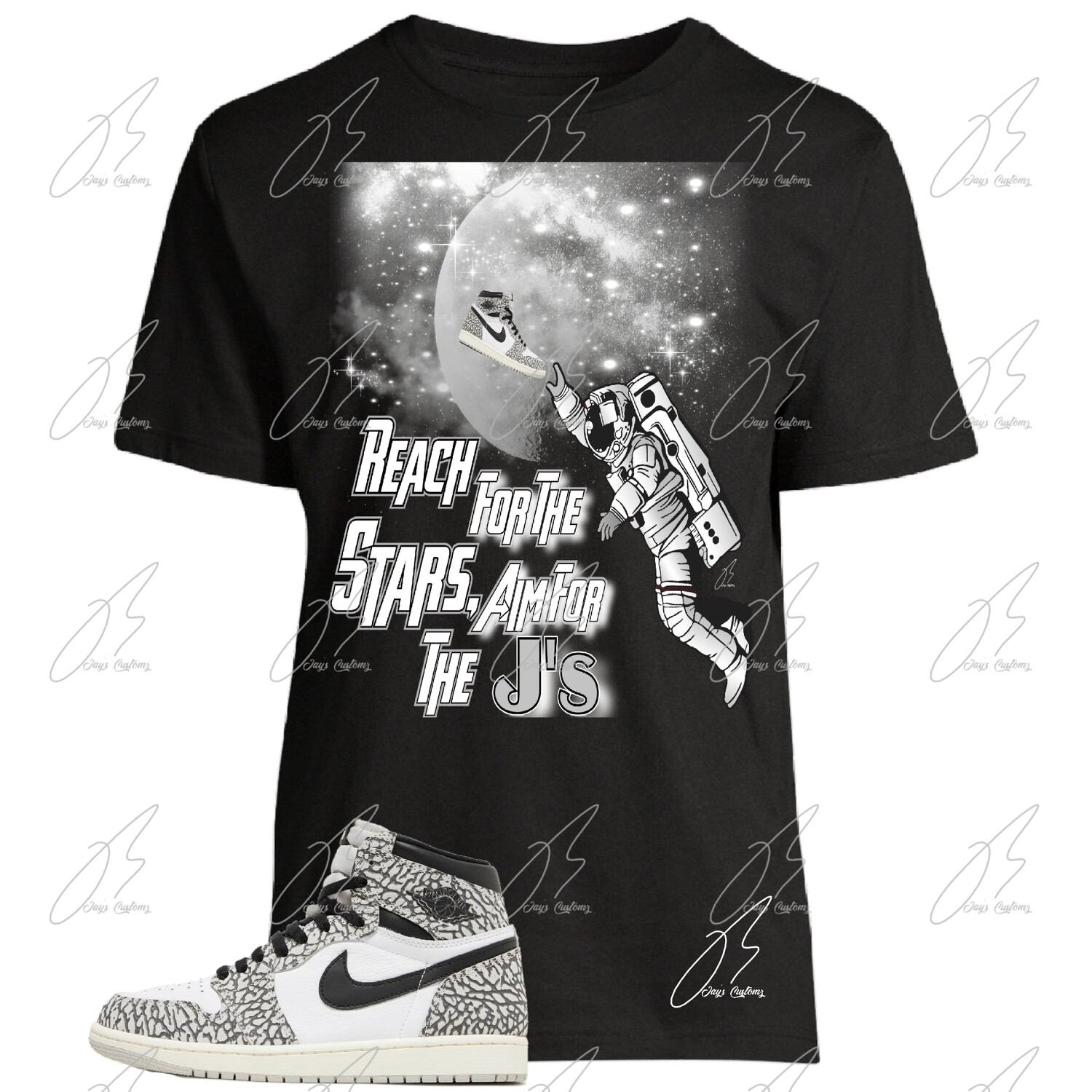 Jordan 1 Elephant Print Matching T-Shirt,Reach For The J&#39;s Graphic Tee