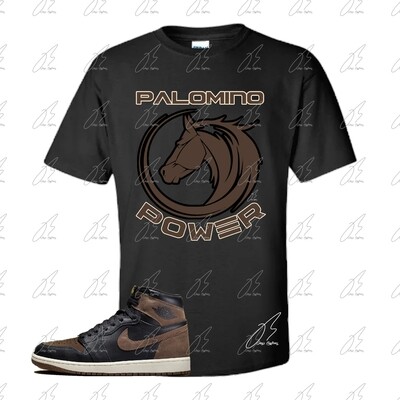 Jordan 1 Palomino Brown Matching T-Shirt,Horse Graphic Tee