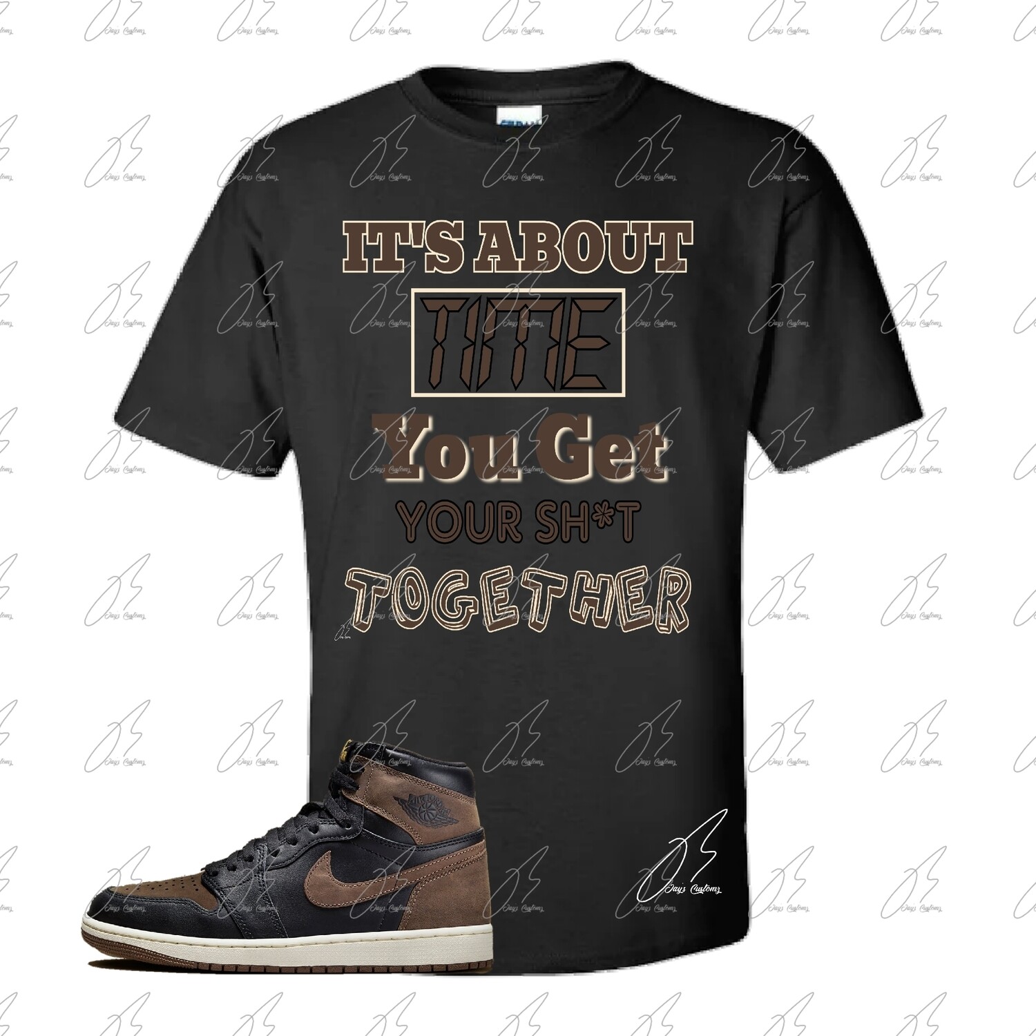 Jordan 1 Palomino Brown Matching T-Shirt,Bout Time Graphic Tee