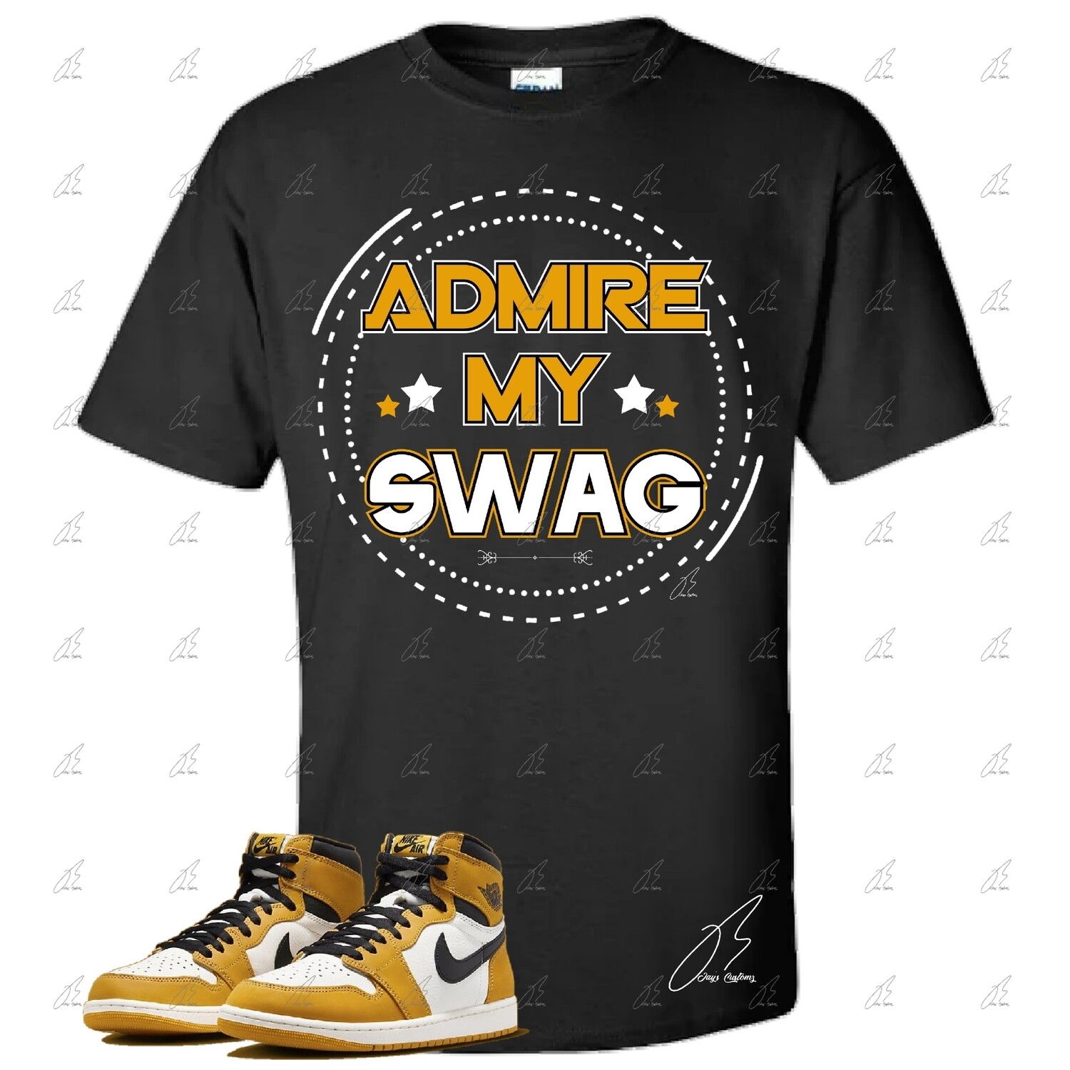 Jordan 1 Yellow Ochre Matching T-Shirt,Swag Graphic Tee