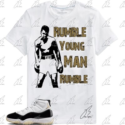 Jordan 11 DMP Gratitude Matching T-Shirt,Ali Rumble Graphic Tee