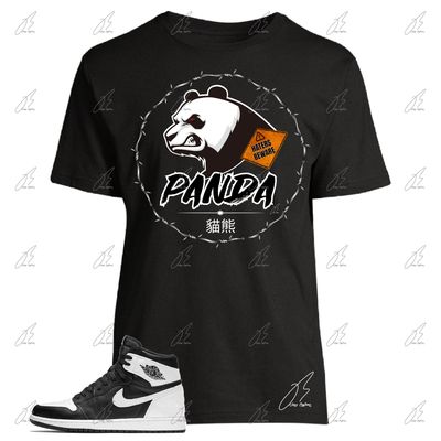Jordan 1 Reverse Panda Matching T-Shirt, Unisex Sneaker Graphic Tee