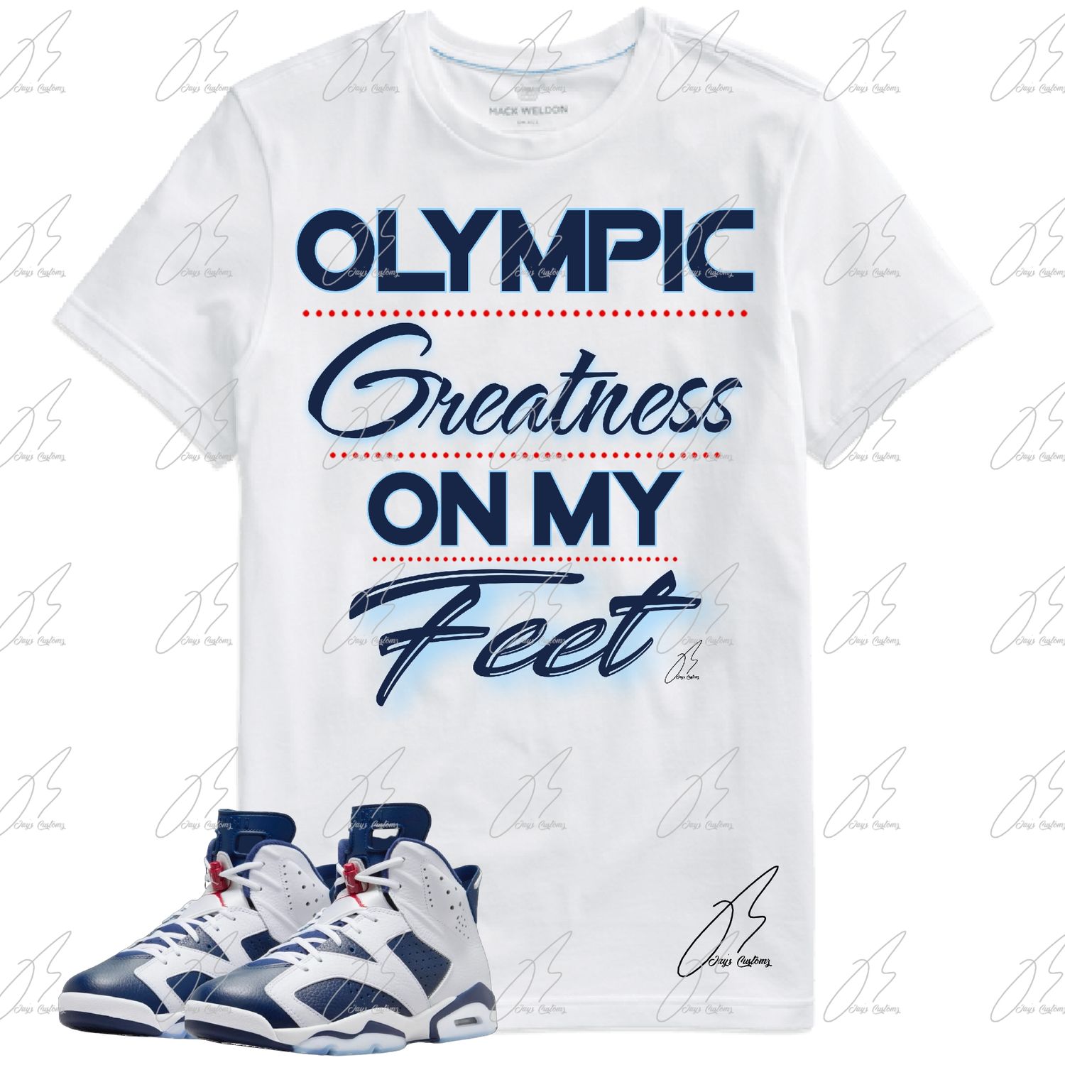 Jordan 6 Olympics Matching T-Shirt,Greatness Unisex Sneaker Graphic Tee