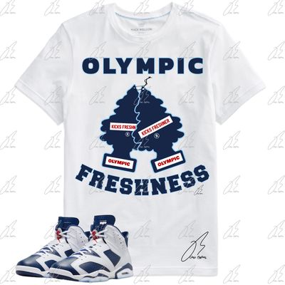 Jordan 6 Olympics Matching T-Shirt,Freshness Unisex Sneaker Graphic Tee