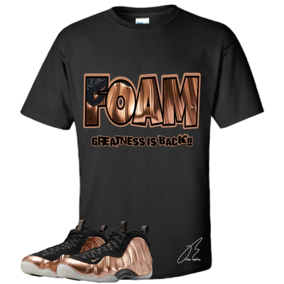 Air Foamposite Metallic Copper Matching T-Shirt,Foam Tee