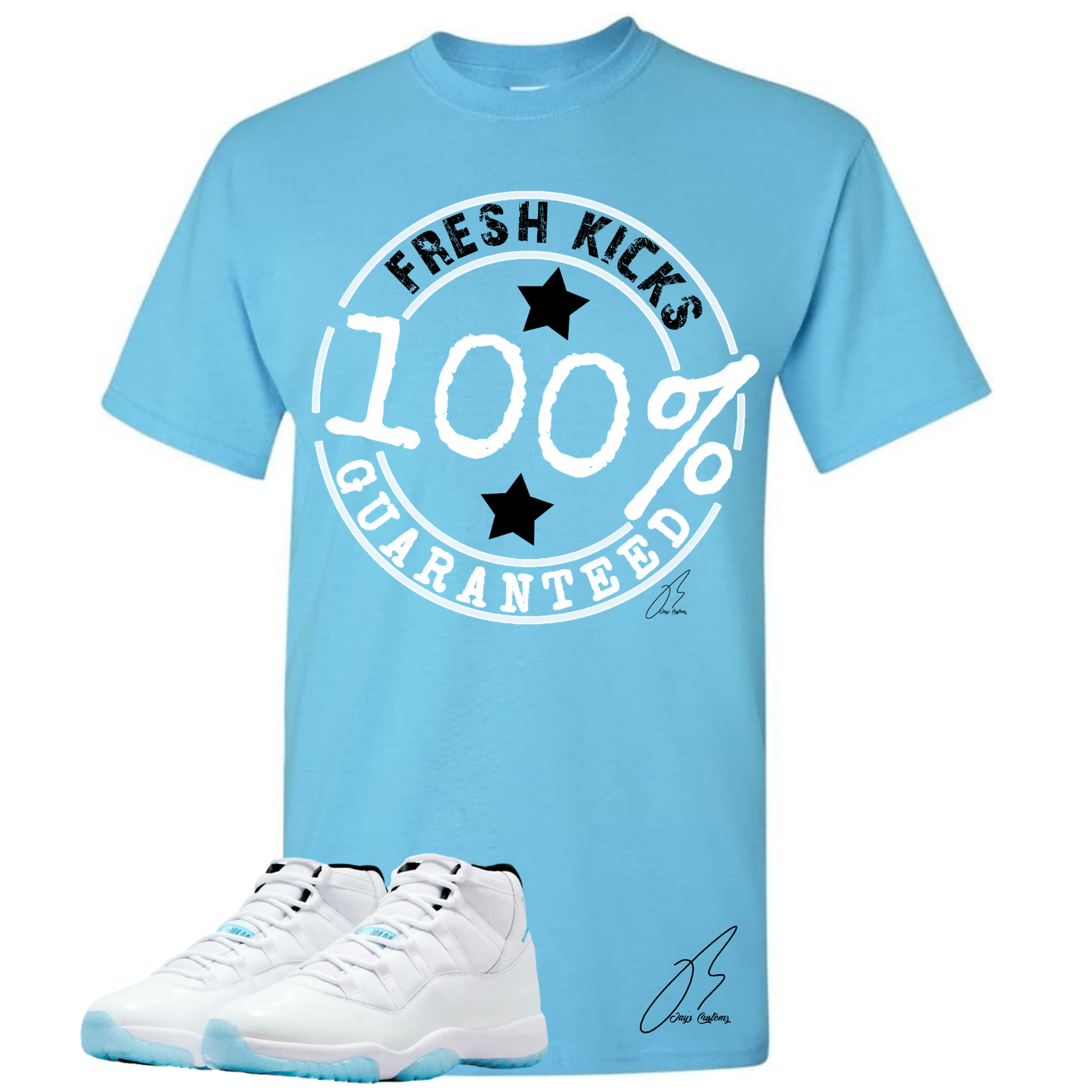 Jordan 11 Legend Blue Matching T-Shirt, Fresh Kicks Tee