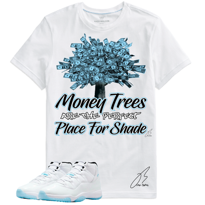 Jordan 11 Legend Blue Matching T-Shirt, Money Tree Unisex Sneaker Graphic Tee