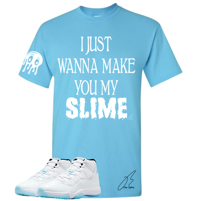 Jordan 11 Legend Blue Matching T-Shirt, Slime Unisex Sneaker Graphic Tee