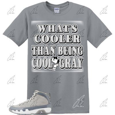 Jordan 9 Cool Grey Matching T-Shirt, What&#39;s Cooler Sneaker Graphic Tee