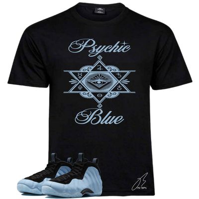 Air Foamposite One Psychic Blue Matching T-Shirt, Psychic Sneaker Graphic Tee
