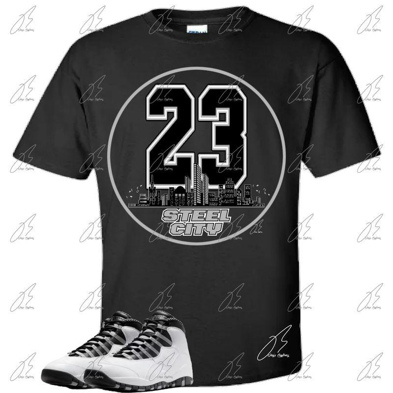 Jordan 10 Steel Matching T-Shirt, 23 Sneaker Graphic Tee