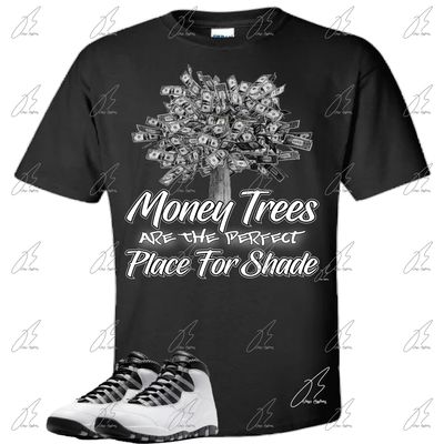 Jordan 10 Steel Matching T-Shirt, Money Tree Sneaker Graphic Tee