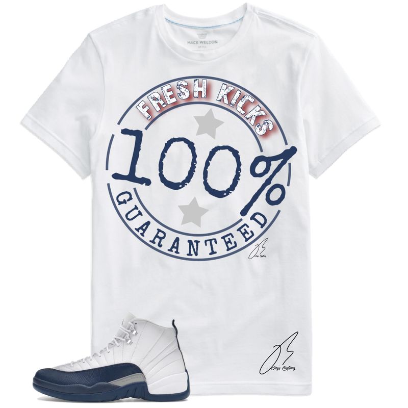 Jordan 12 French Blue Matching T-Shirt, Fresh Kicks Sneaker Graphic Tee