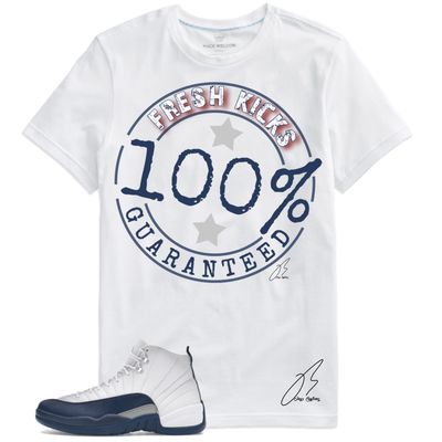 Jordan 12 French Blue Matching T-Shirt, Fresh Kicks Sneaker Graphic Tee