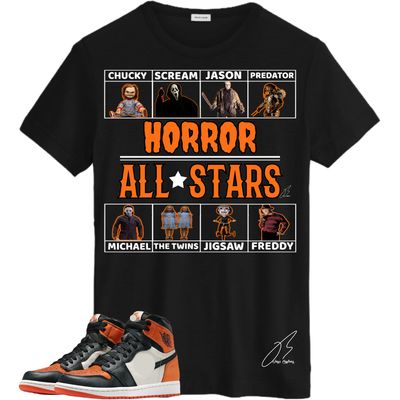 Jordan 1 Shattered Backboard Matching T-Shirt, Horror Sneaker Graphic Tee