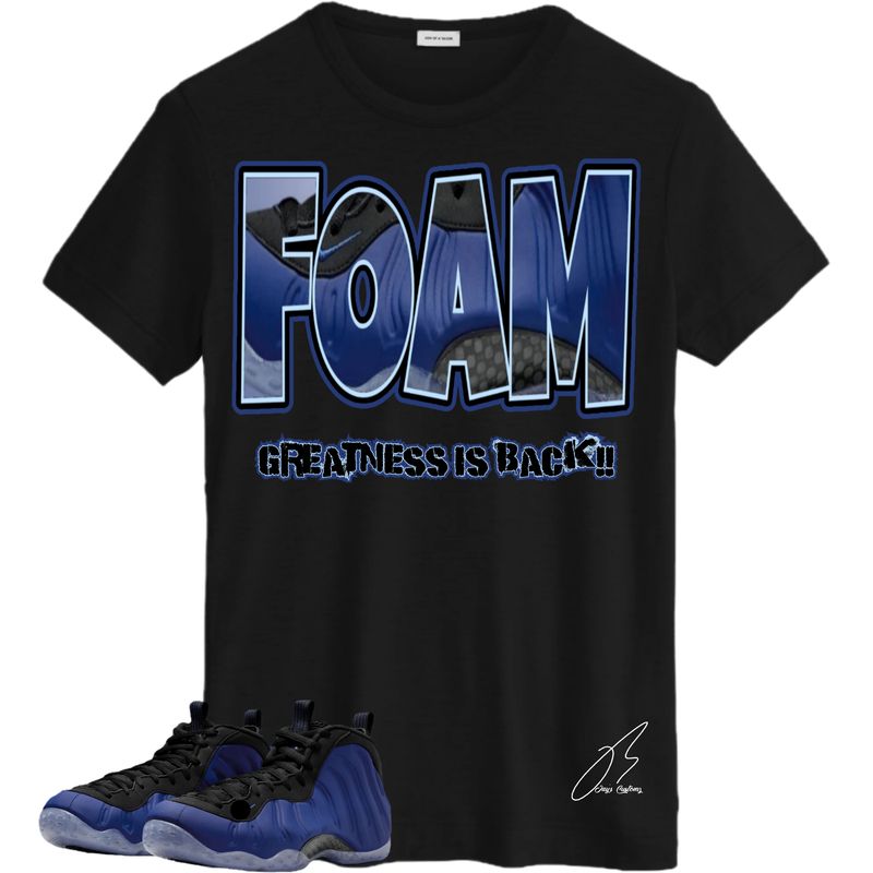 Air Foamposite One Deep Royal Matching T-Shirt, Foams Sneaker Graphic Tee