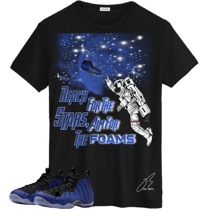 Air Foamposite One Deep Royal Matching T-Shirt, Astronaut Sneaker Graphic Tee