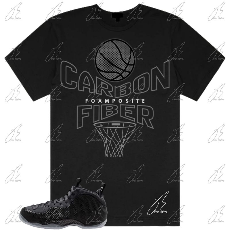 Air Foamposite One Carbon Fiber Matching T-Shirt, Foam Sneaker Graphic Tee