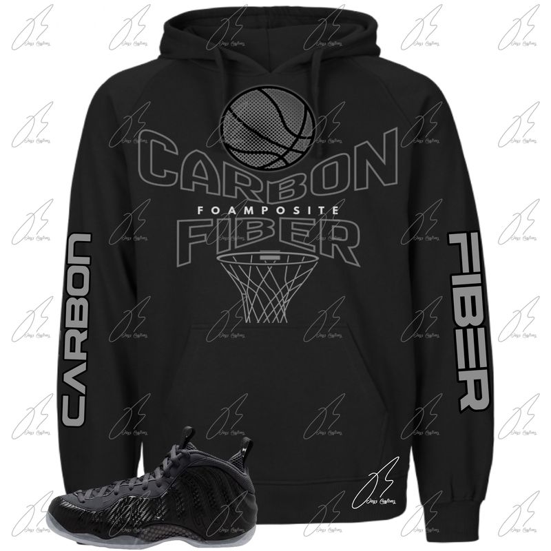Air Foamposite One Carbon Fiber Matching Hoodie, Foam Sneaker Graphic Tee