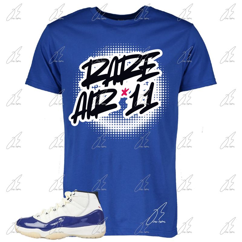 Jordan 11 Rare Air Matching T-Shirt, Graffiti Sneaker Graphic Tee